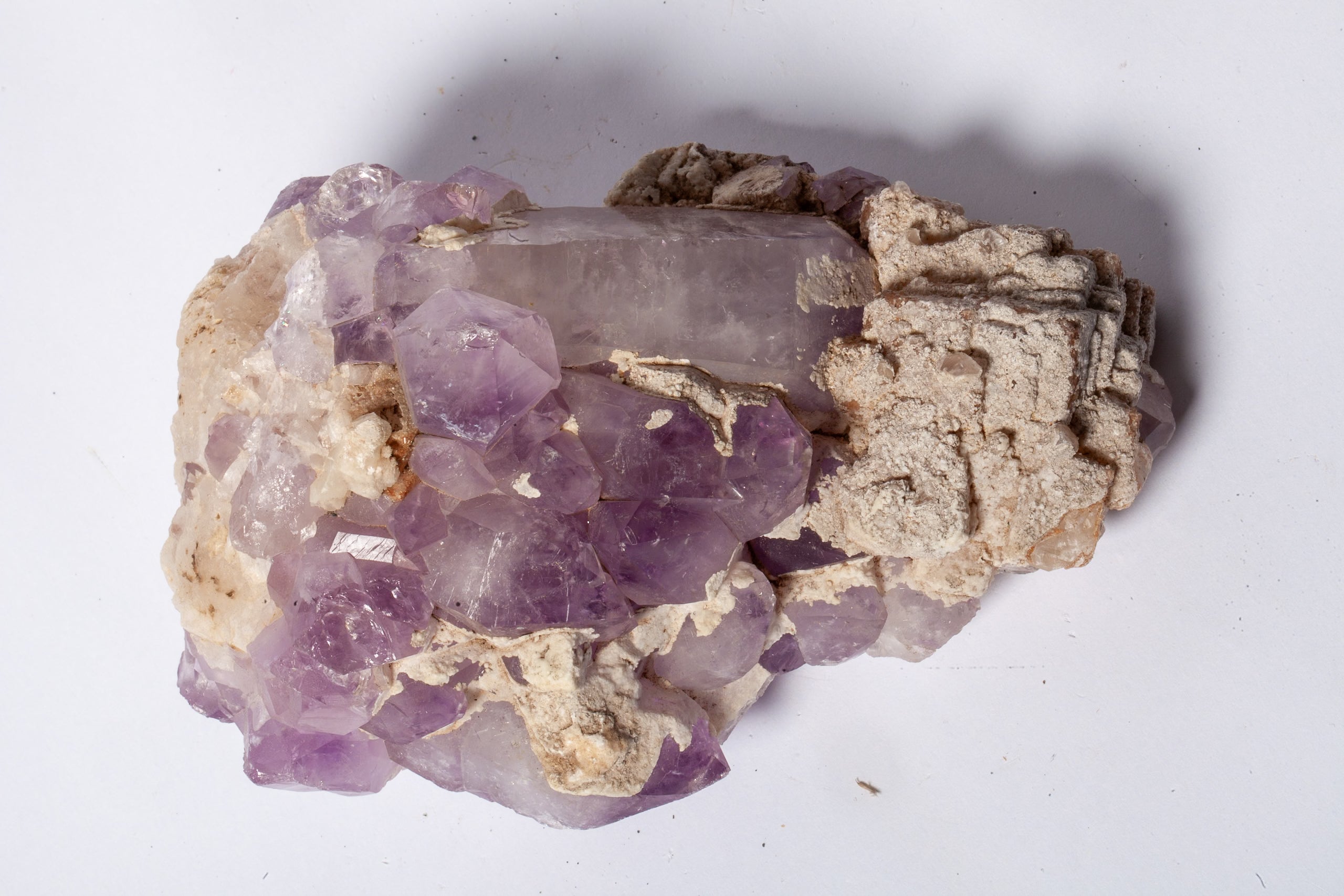 Ametista di Osilo Naturale – Cristalli Viola su Matrice Calcarea