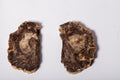 Legno Fossile Scuro — Coppia di Fette Speculari